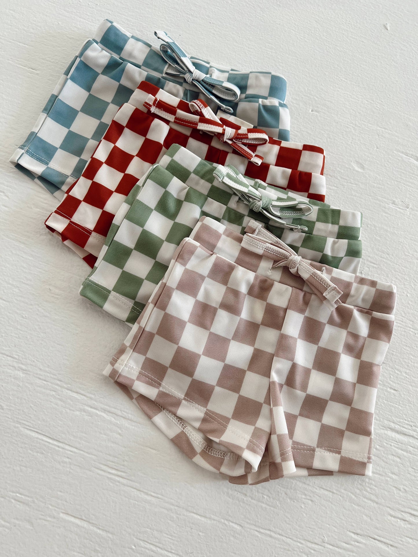 Riviera Swim Short -Checkerboard
