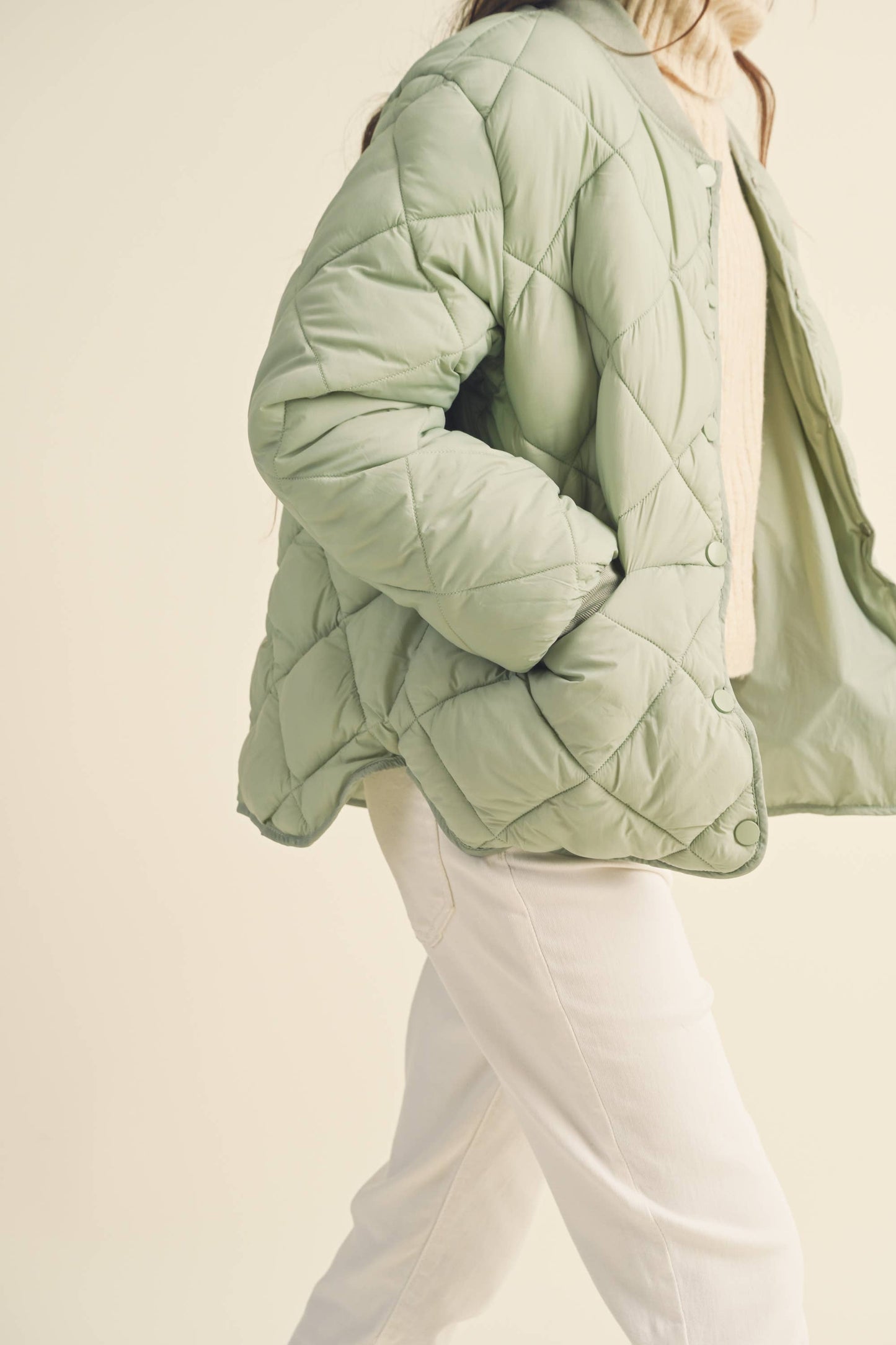 Summer Tween Quilted Jacket | Sage
