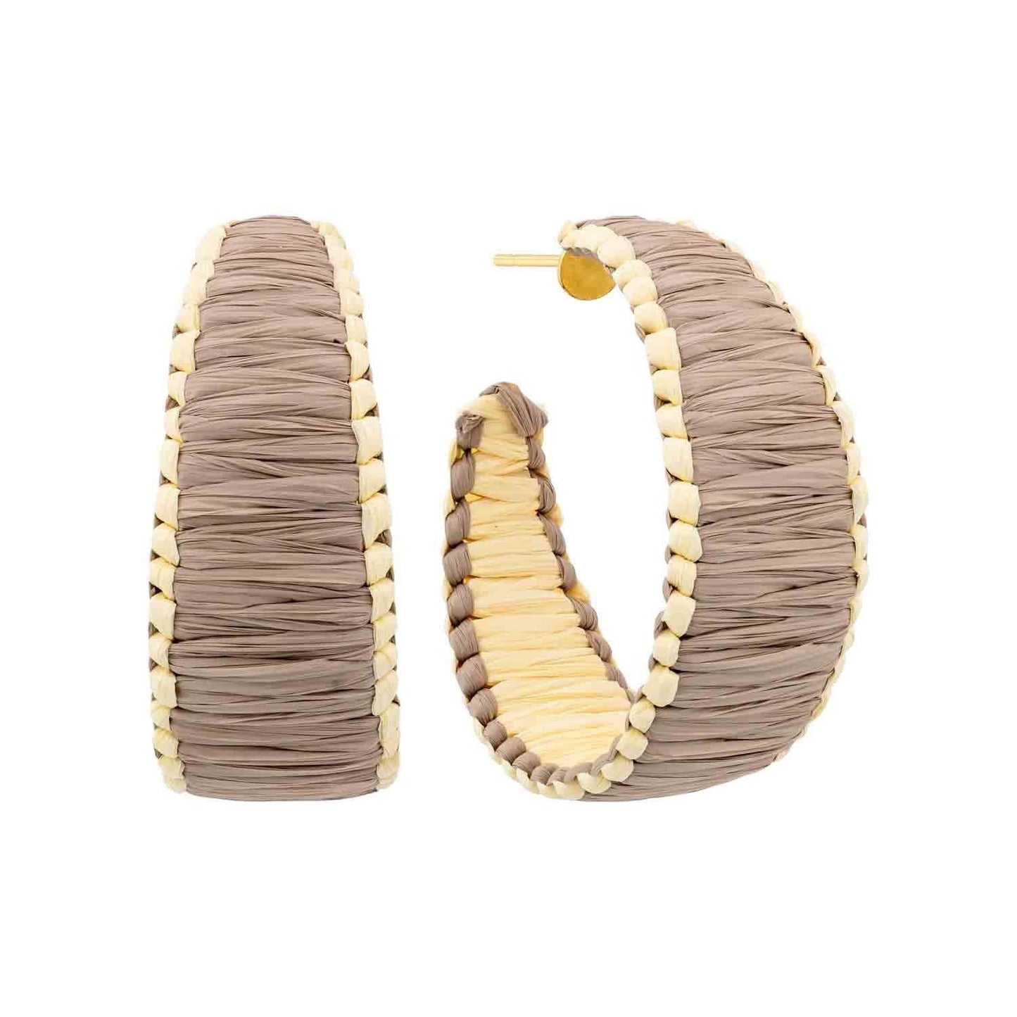 Collins Earrings: BEIGE