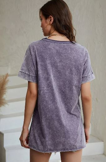 Bobbi Acid Wash Pocket Tee