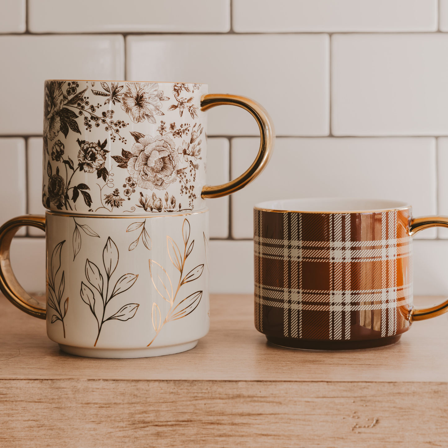 Fall Brown Plaid Coffee Mug