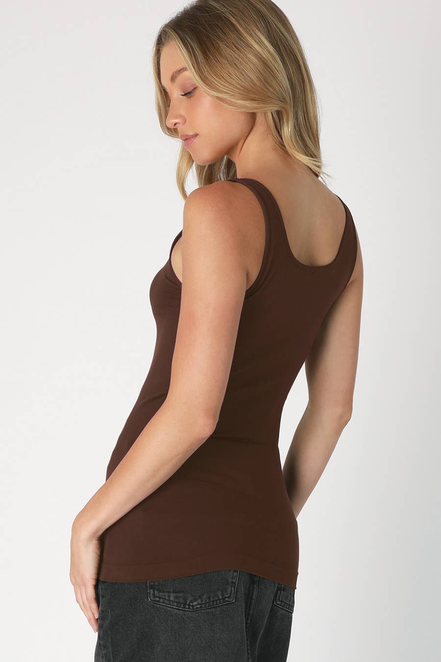 Plain Jersey Tank Top | Black