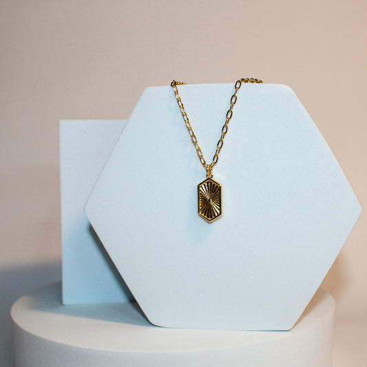 Sophia Burst Medallion Necklace