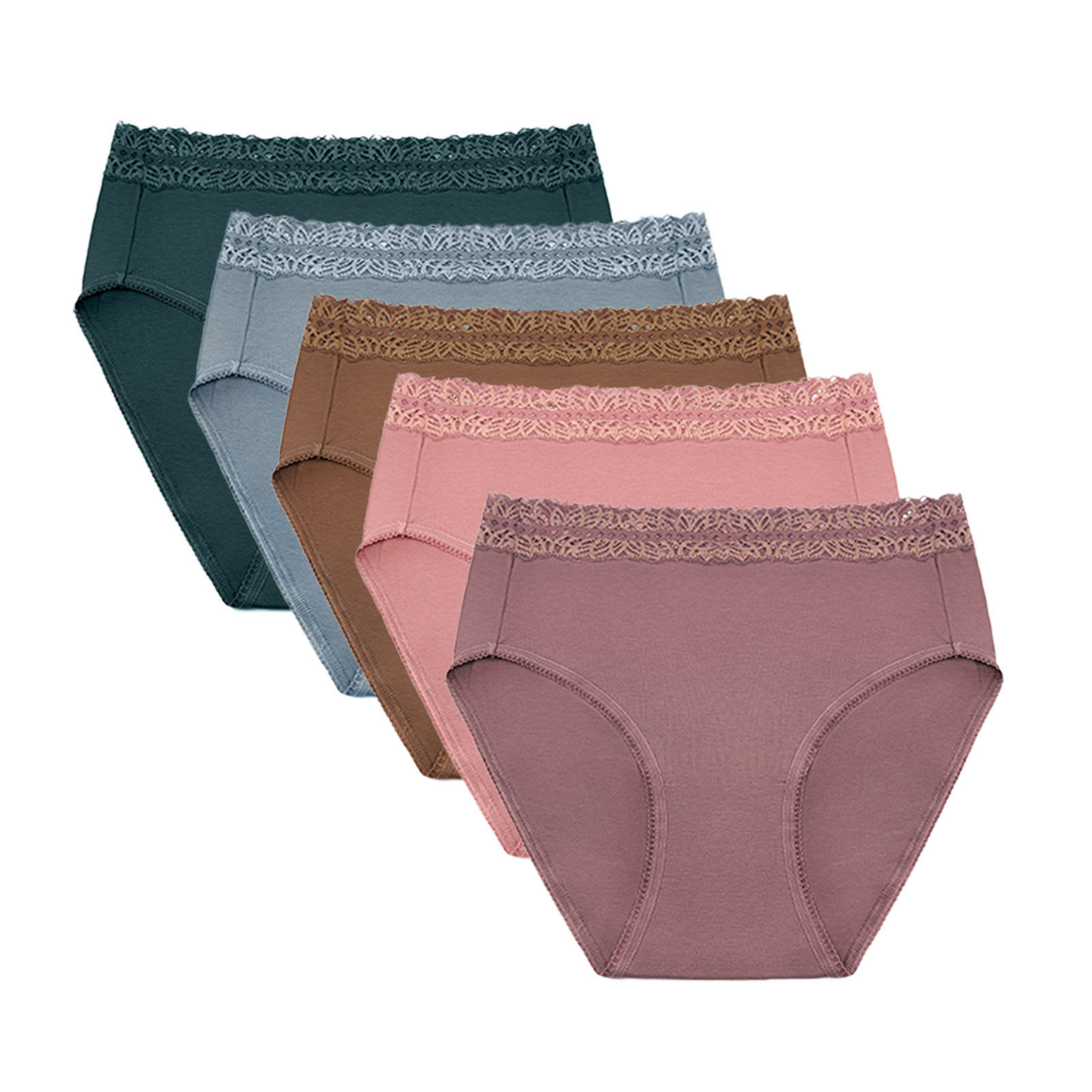 Kindred Bravely High-Waisted Postpartum Recovery Panties (5 Pack) | Dusty Hues