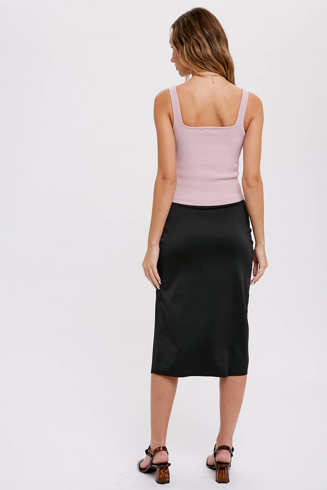 Essential Ribbed Tank - Black