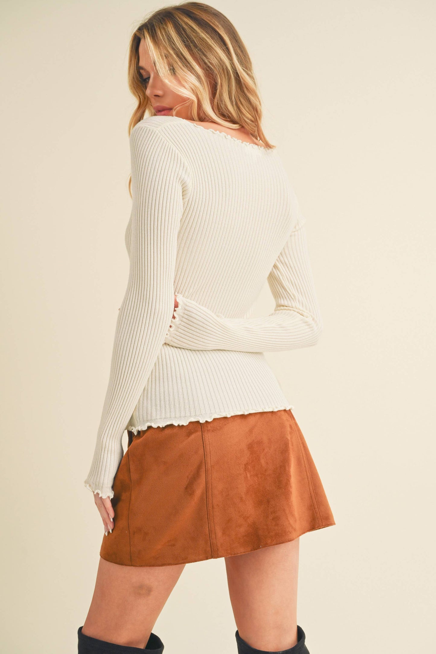 Adalie Knit Top - Oat