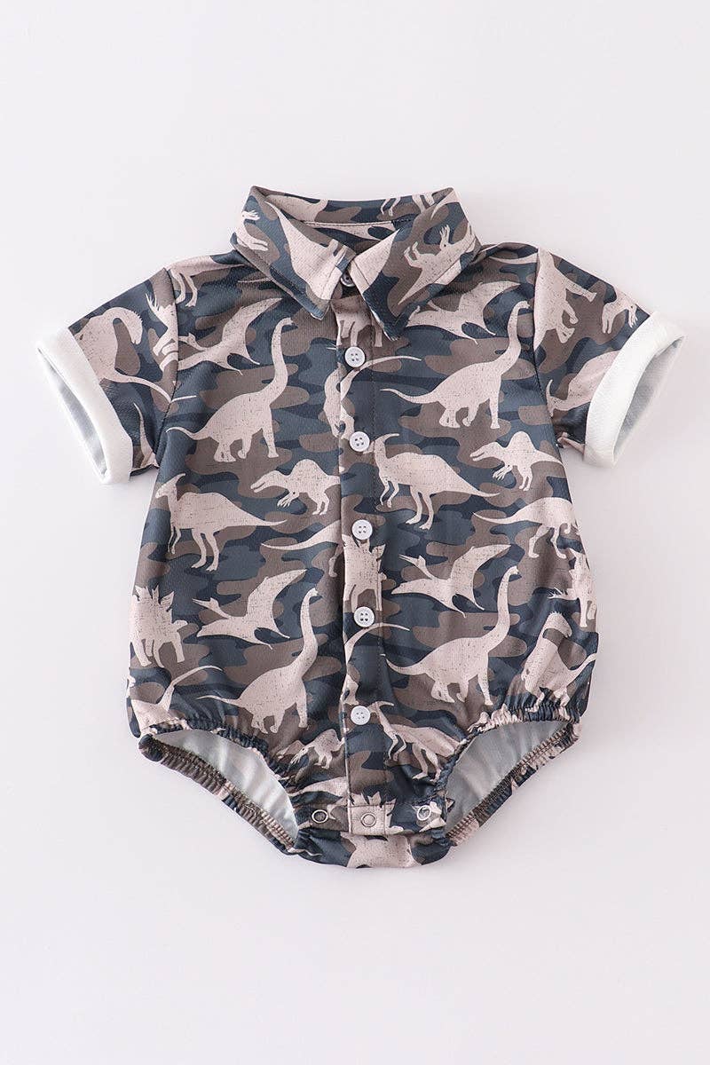 Decker Dino Print Romper