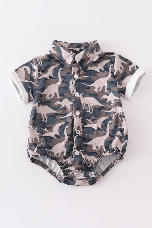 Decker Dino Print Romper