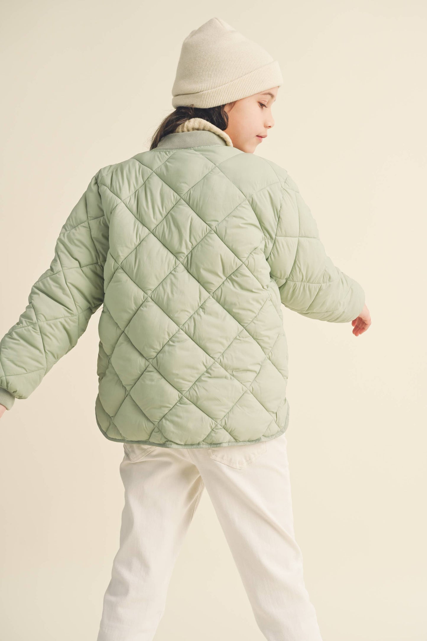 Summer Tween Quilted Jacket | Sage