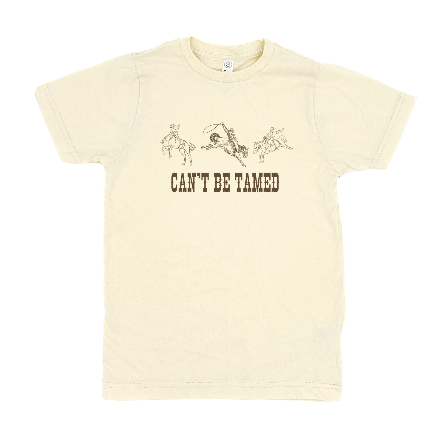 Can't Be Tamed Bucking Horse Toddler/Youth Tee | Brown