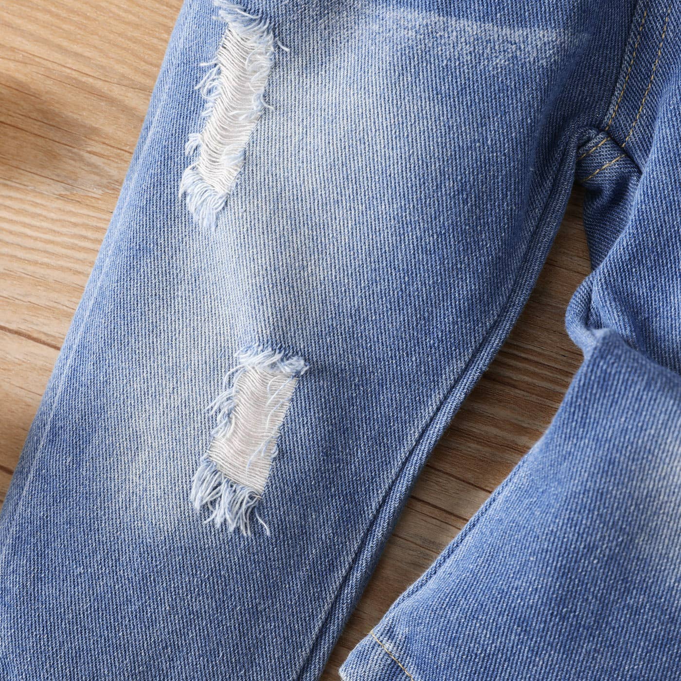 Sutton Unisex Baby Basic Ripped Denim Jeans