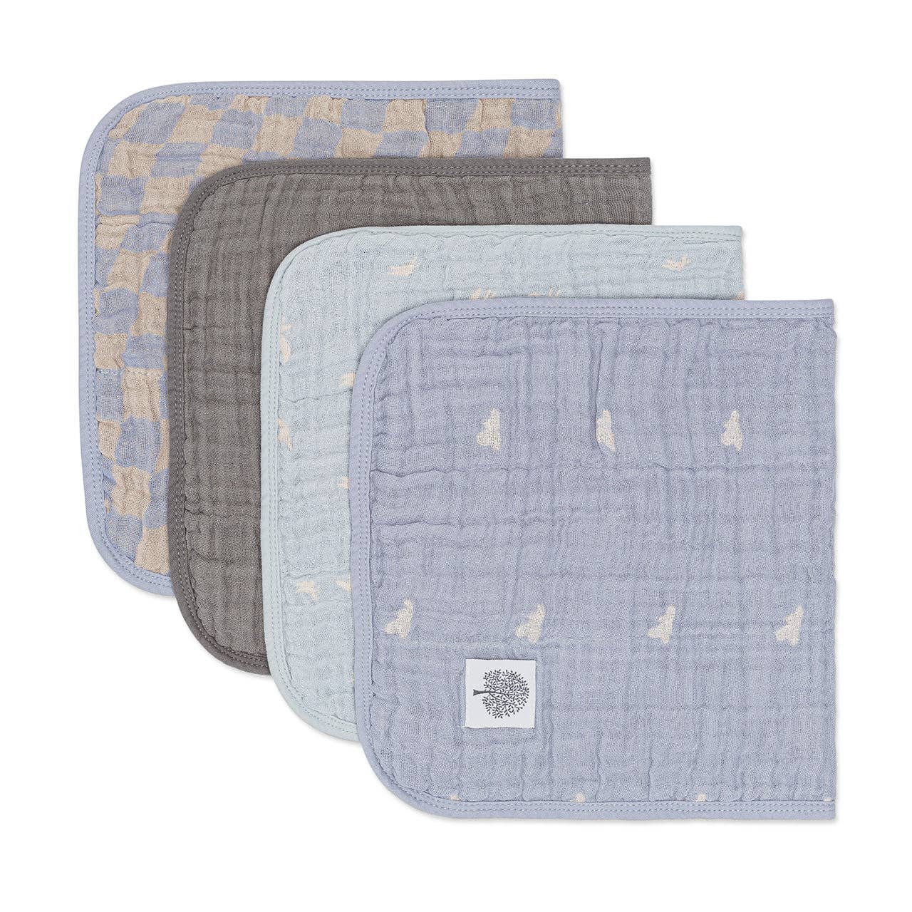 Cloud Set Muslin Burp Cloths (4 Pack)