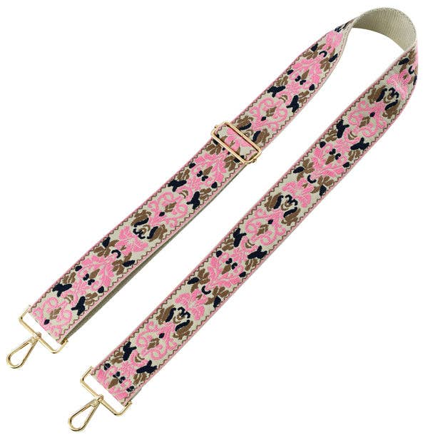Boho Adjustable Women's Handbag Guitar Strap | Pink