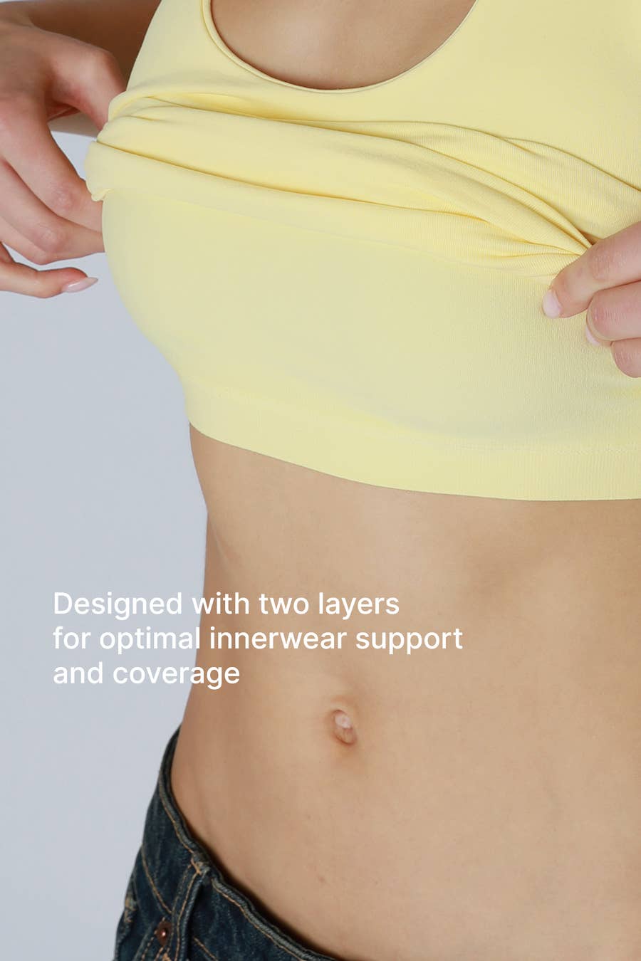 Clean Line Crew Neck Crop Top | Pistachio Cream