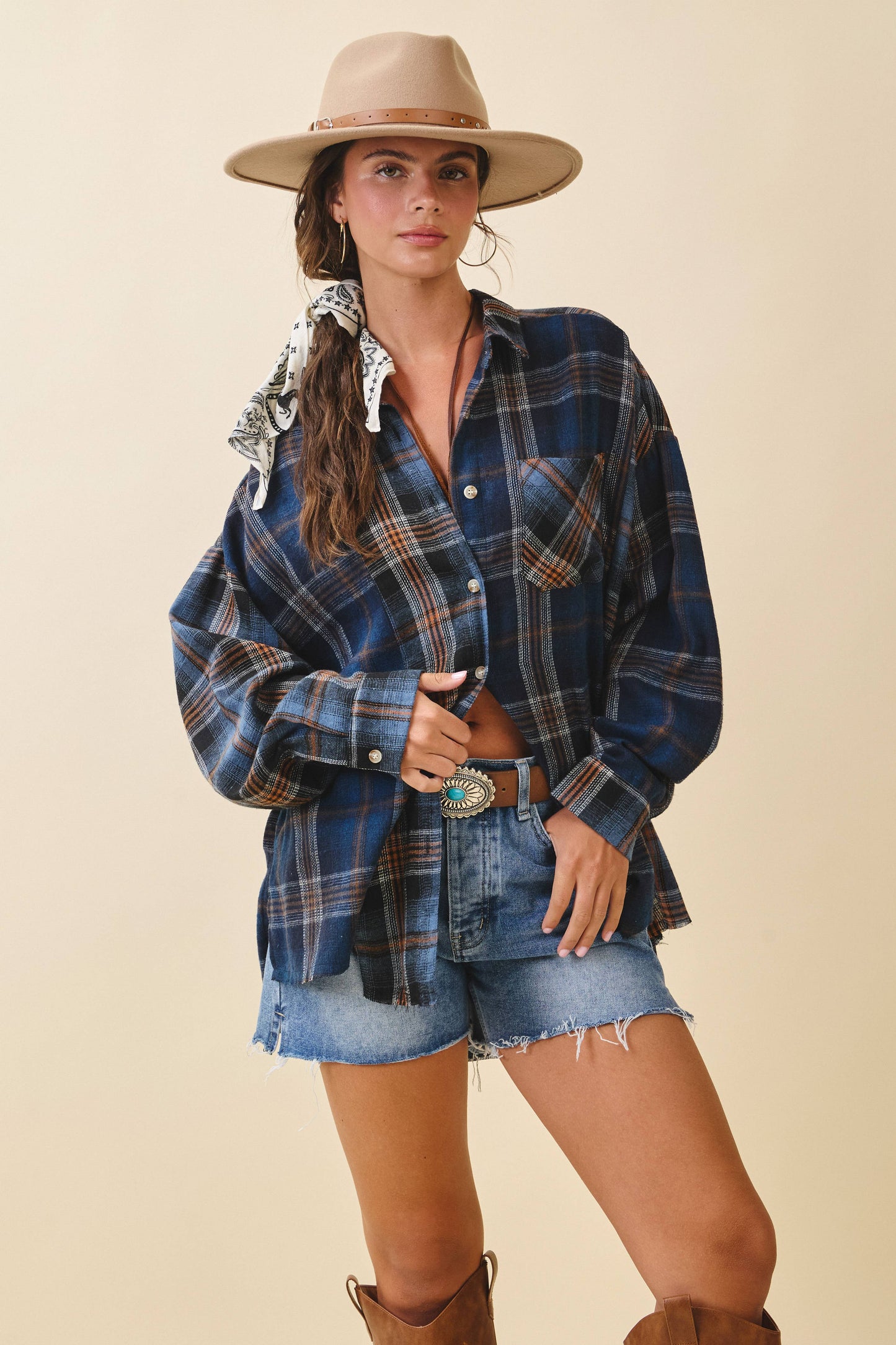Kambrie Plaid Flannel Shirt | Olive