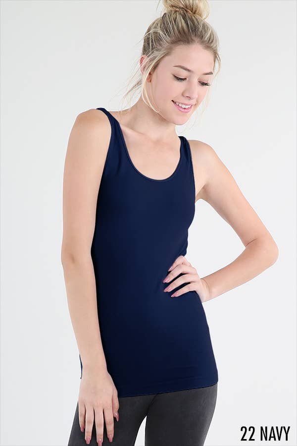 Plain Jersey Tank Top | White