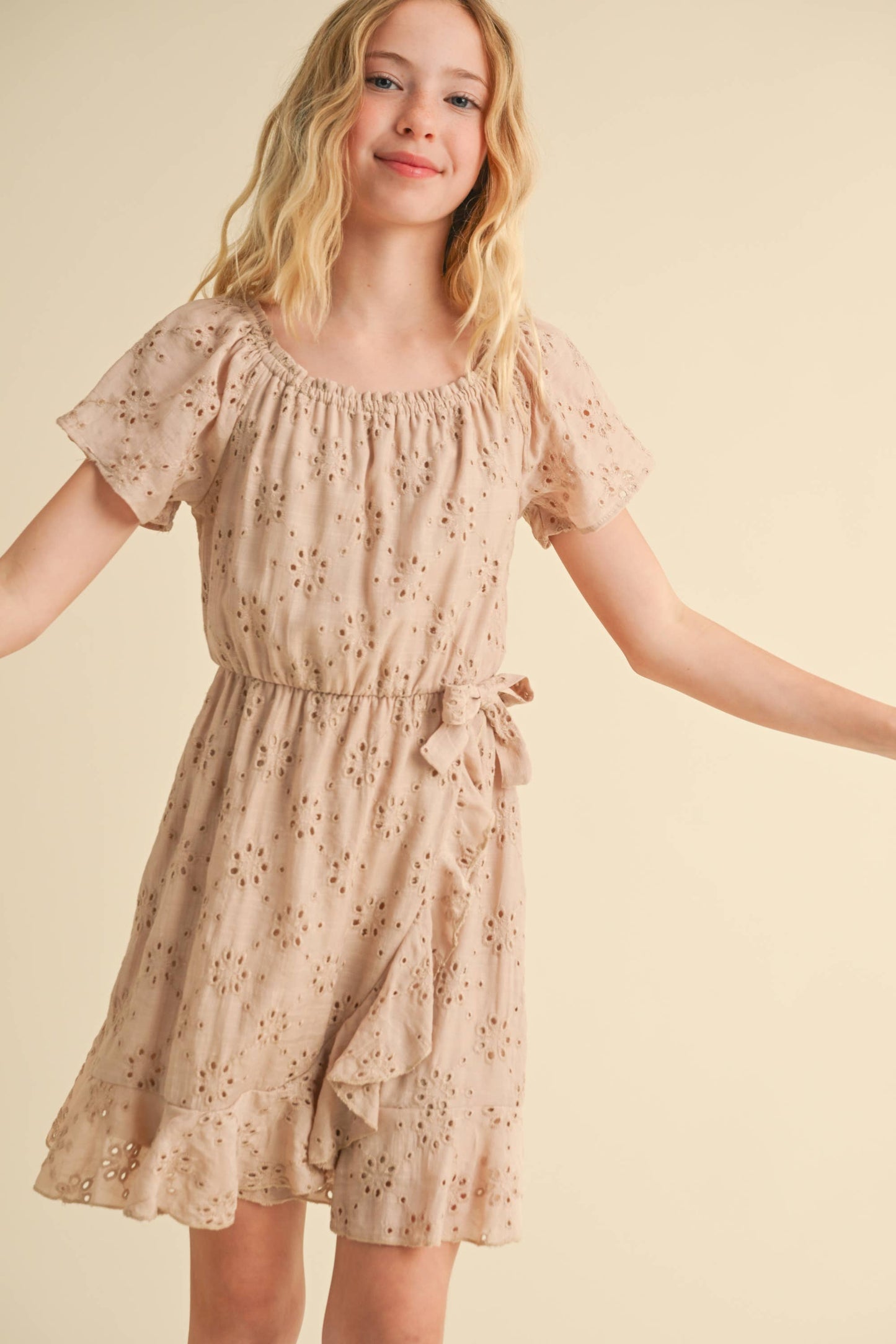 Delilah Tween Faux Wrap Dress