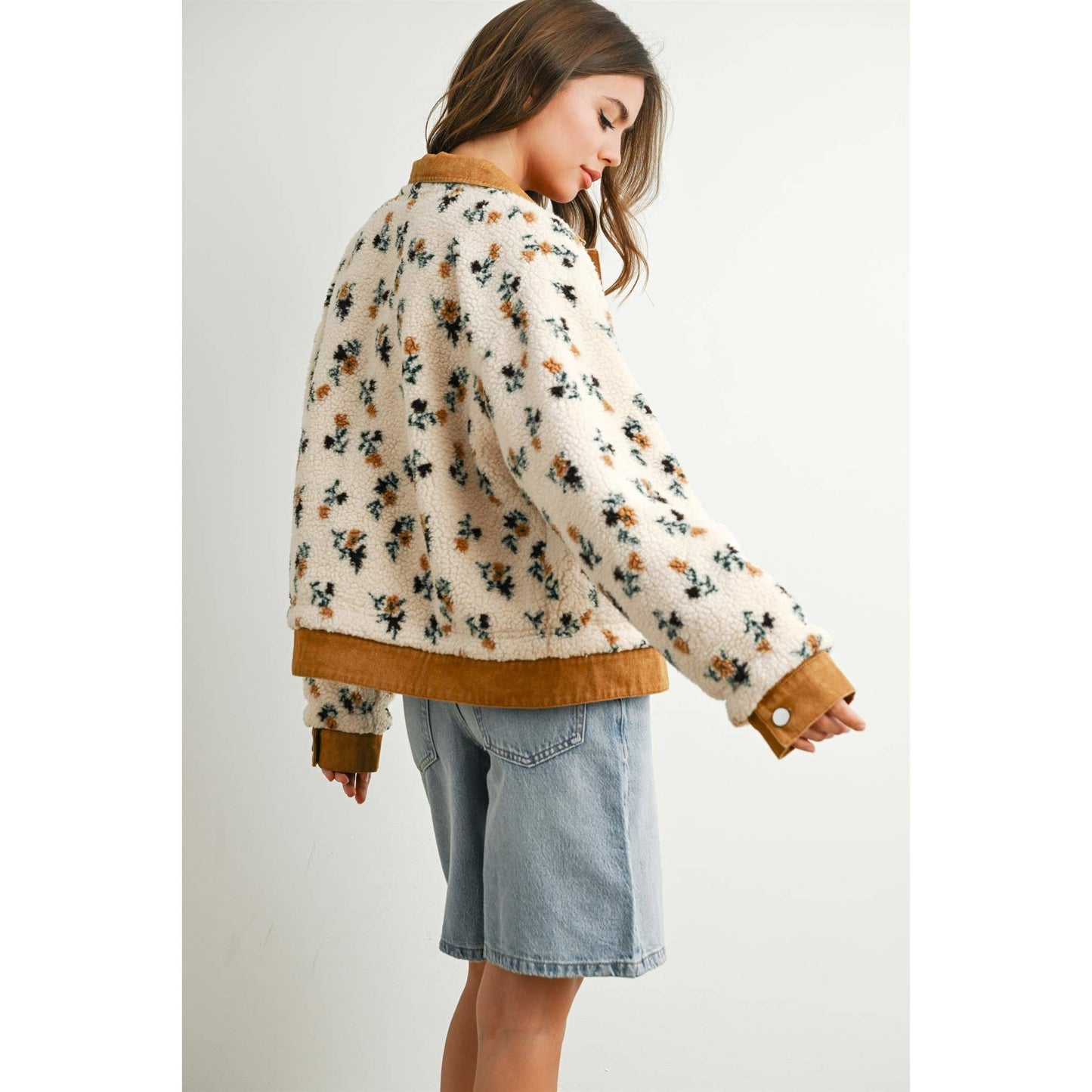 Fiona Floral Collared Button-Down Jacket