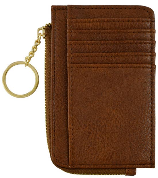 Small But Big Faux Leather Card Holder Wallet | Mauve