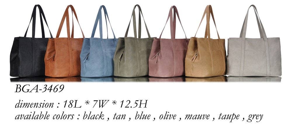 Three Compartment Tote | Black