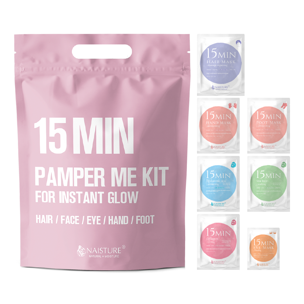 Naisture 15 Min Pamper Me Kit for Skin Care & Beauty (7 pack)