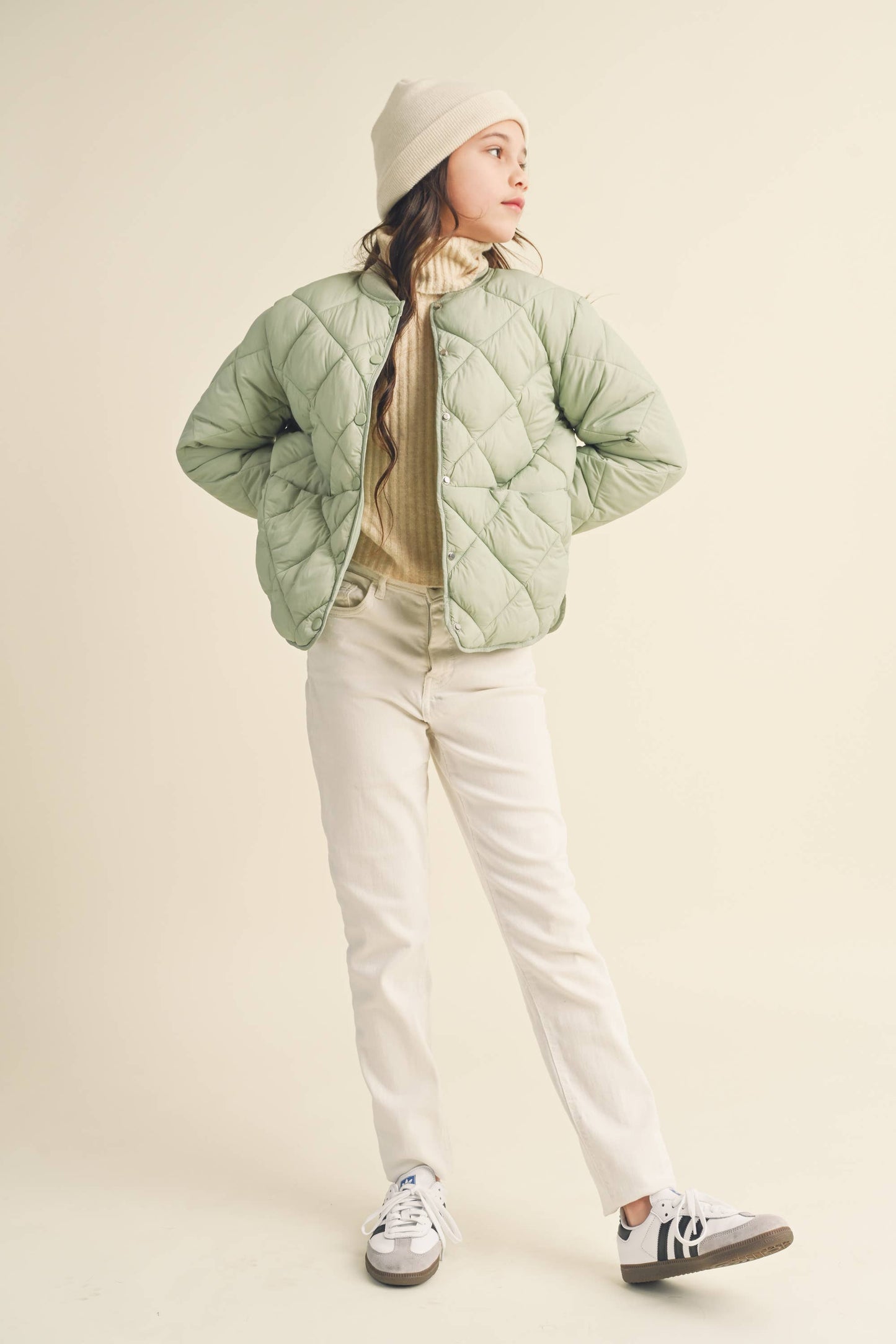 Summer Tween Quilted Jacket | Sage