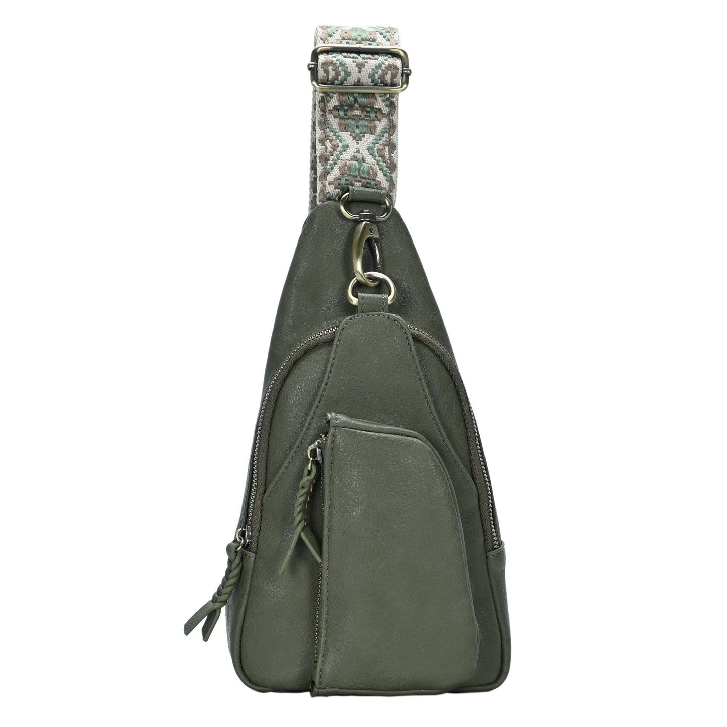 Zoey Boho Sling Bag with Guitar Strap | Tan