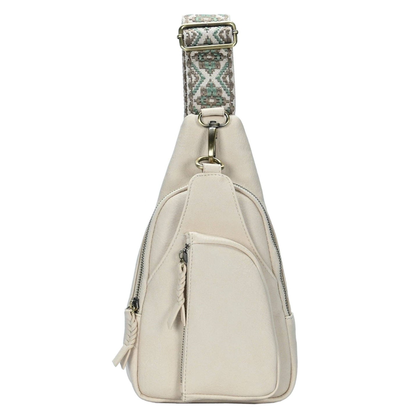 Zoey Boho Sling Bag with Guitar Strap | Green