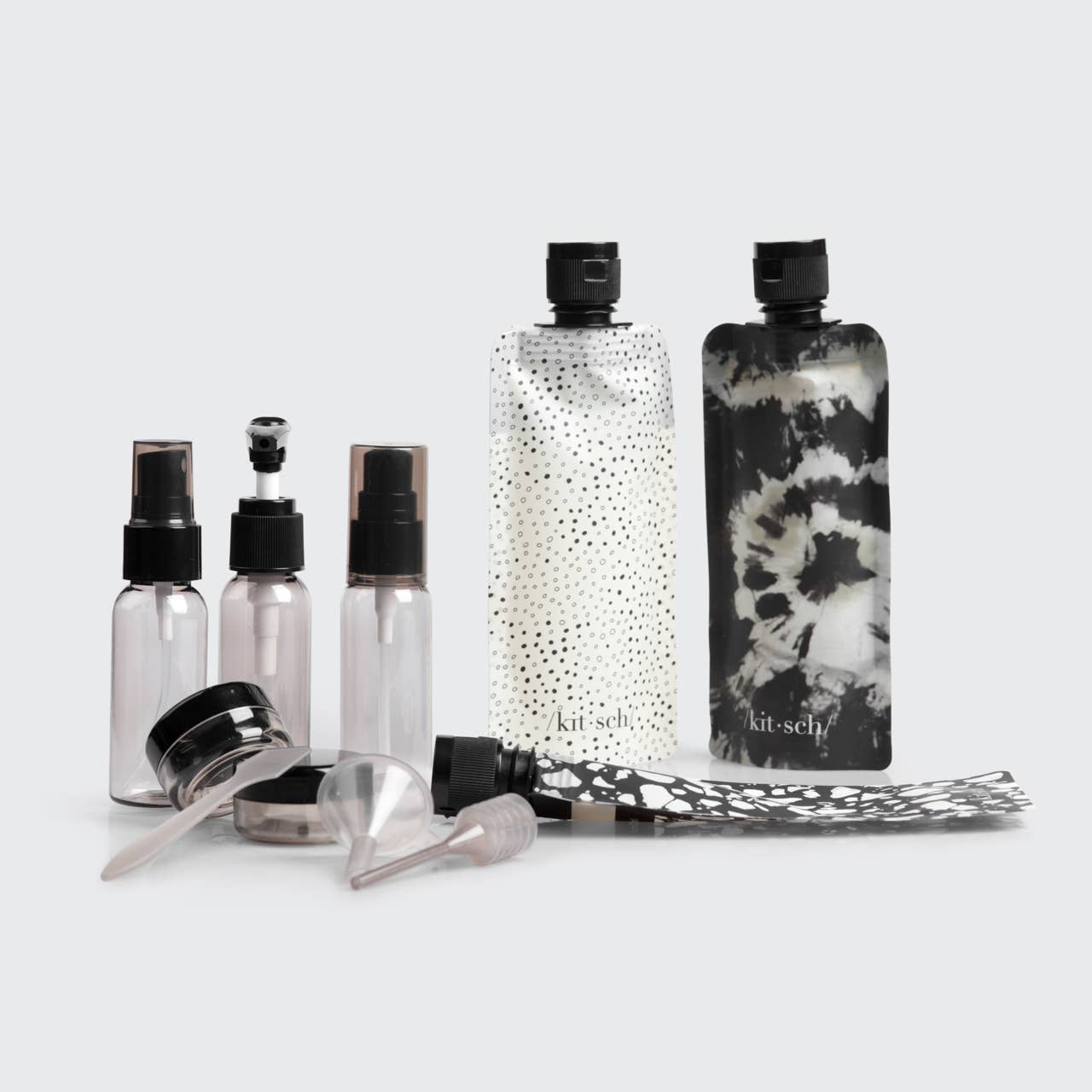 Refillable Ultimate Travel 11pc Set | Black + Ivory