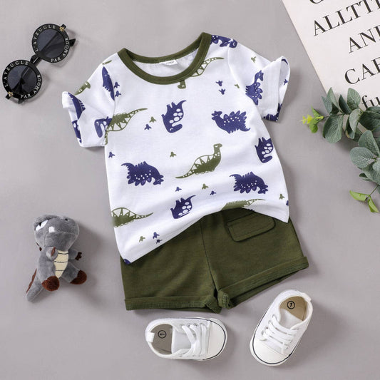 Dalton Dinosaur Tee + Shorts Set