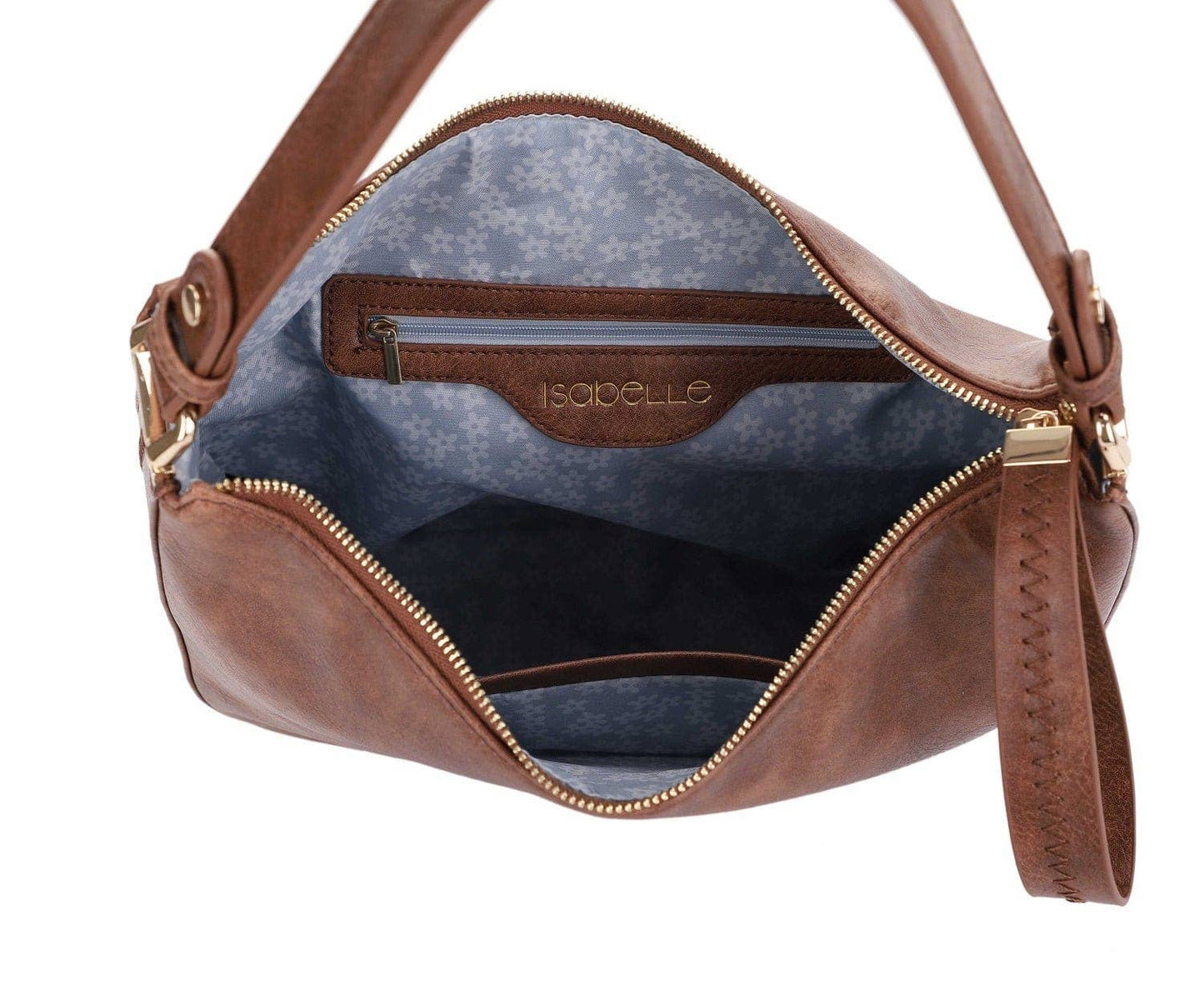 Zane Minimalistic Hobo Bag | Brown