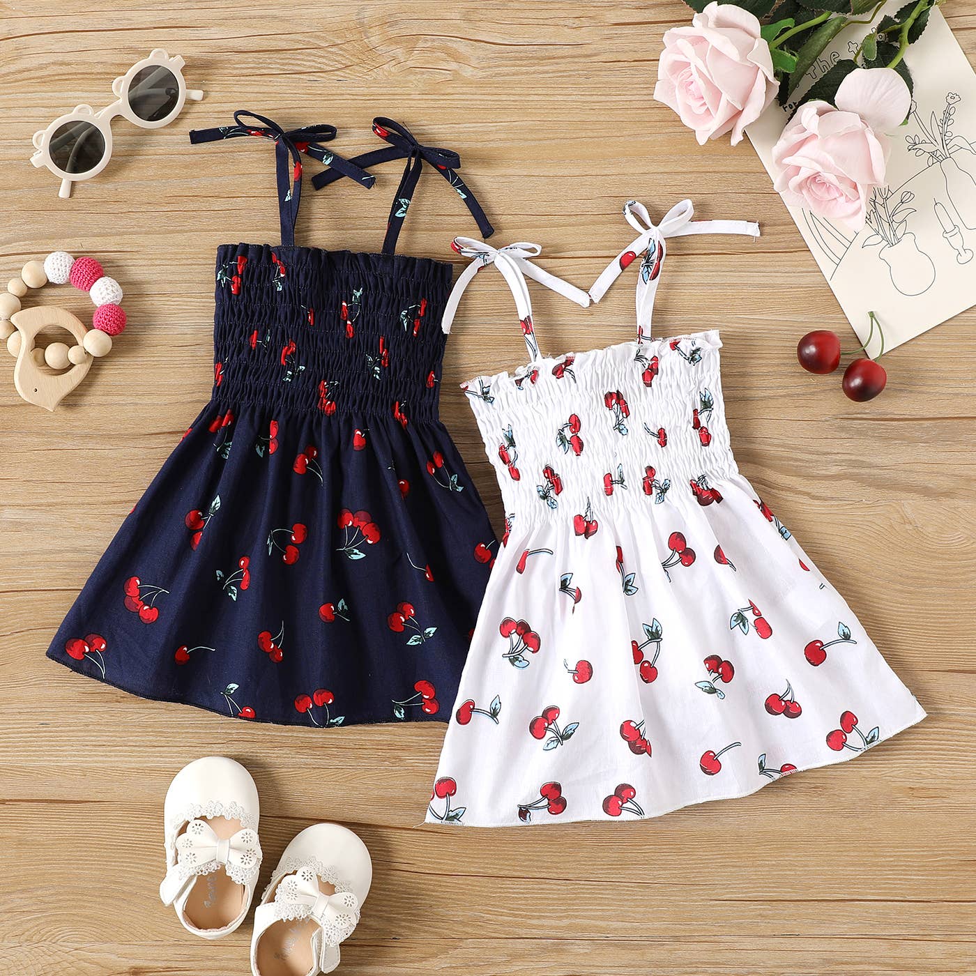 Cherry Smocked Dress