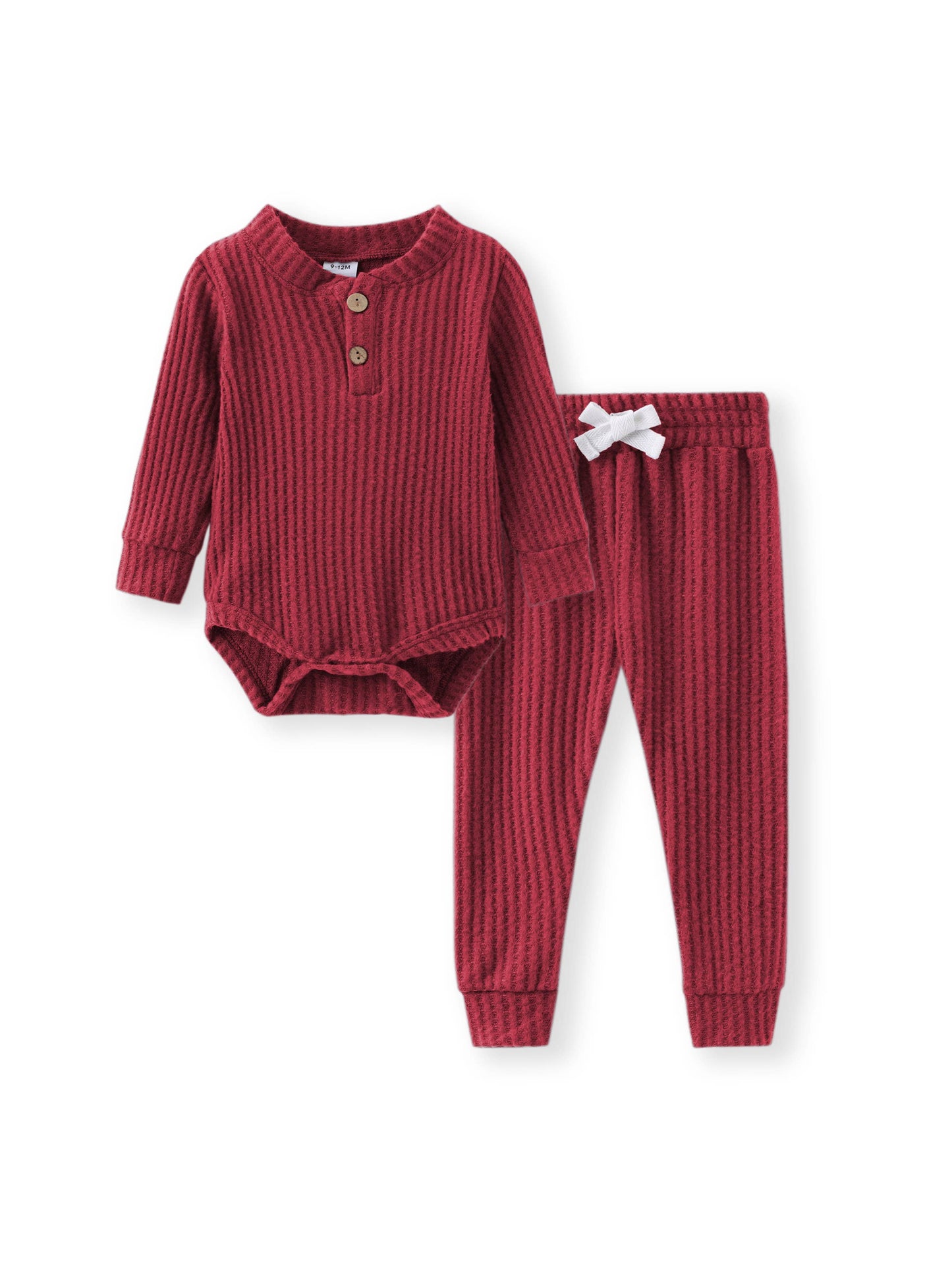 Wally Waffle Knit Set | Rust