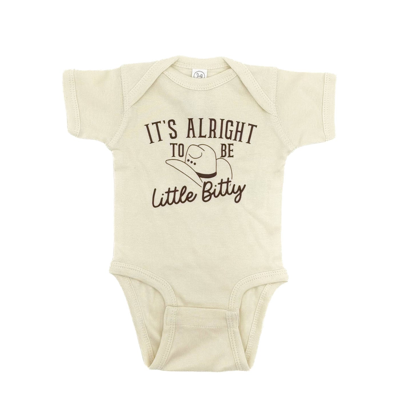It's Alright To Be Little Bitty Infant Bodysuit | Brown
