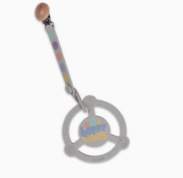 Silicone Teether Ring with Detachable Clip | Happy Baby Vibes