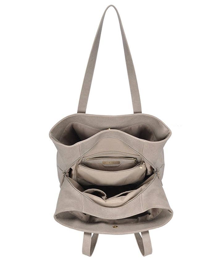 Three Compartment Tote | Black