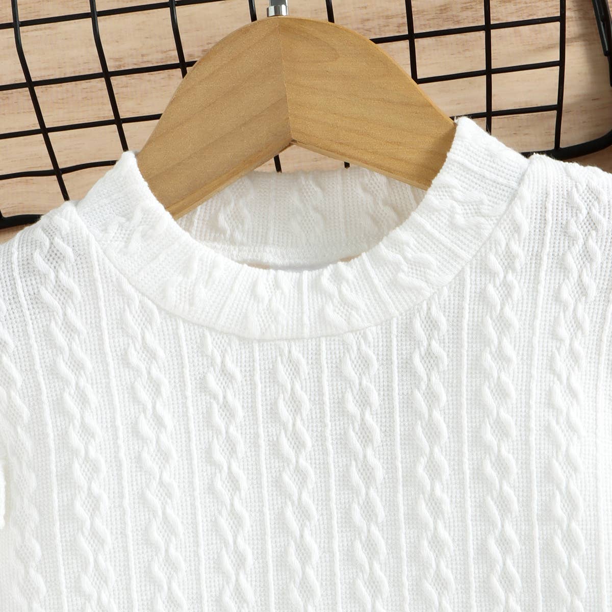 Palmer Ruffled Textured Tee + Belted Skirt Set