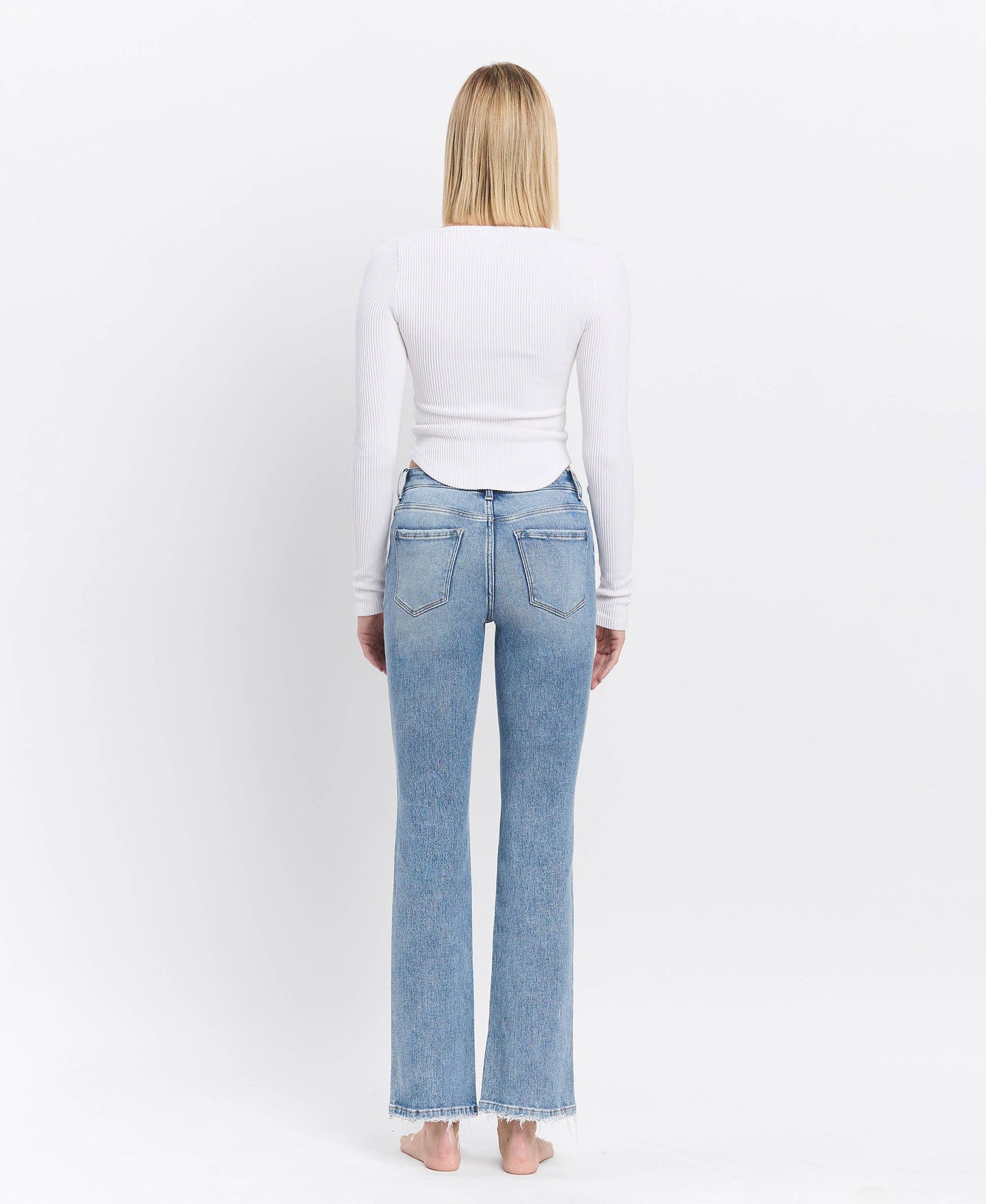 Vervet Glamour High Rise Bootcut Full Length Jeans