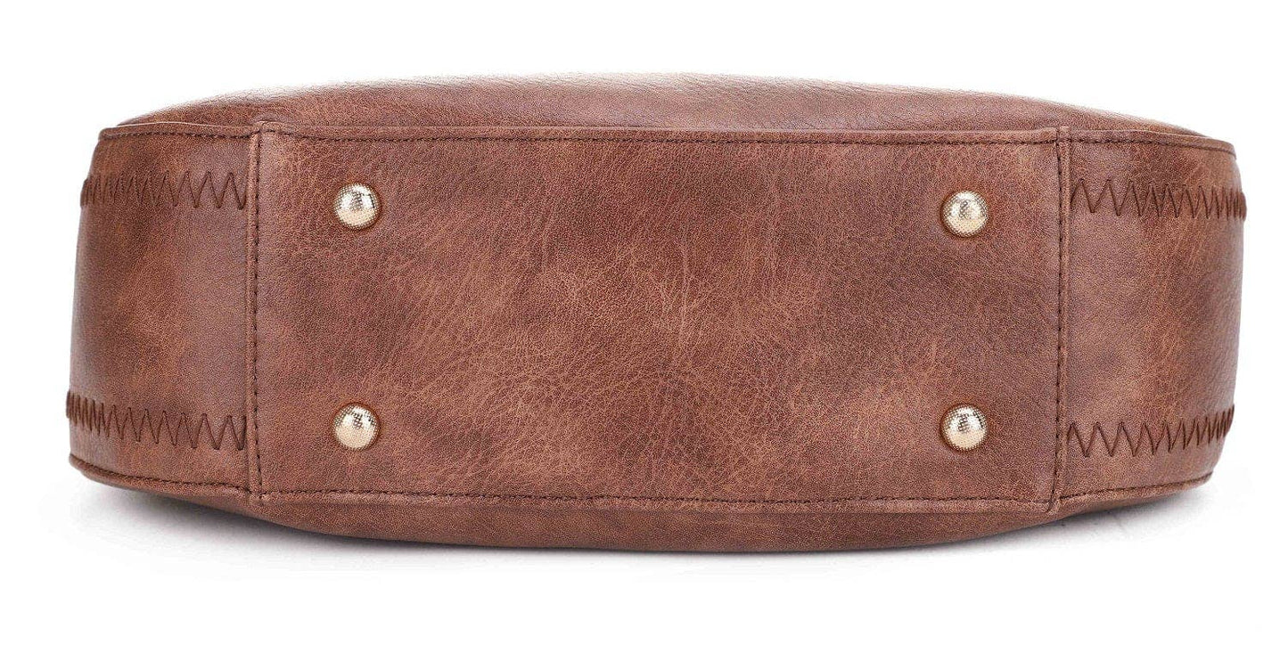 Zane Minimalistic Hobo Bag | Brown