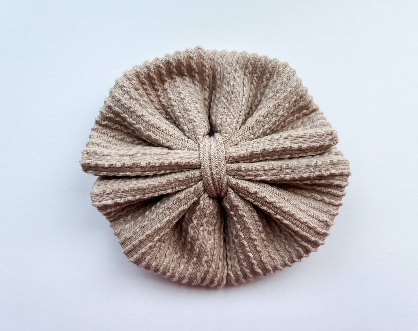 Neutral Messy Baby Bow Headband: Moss