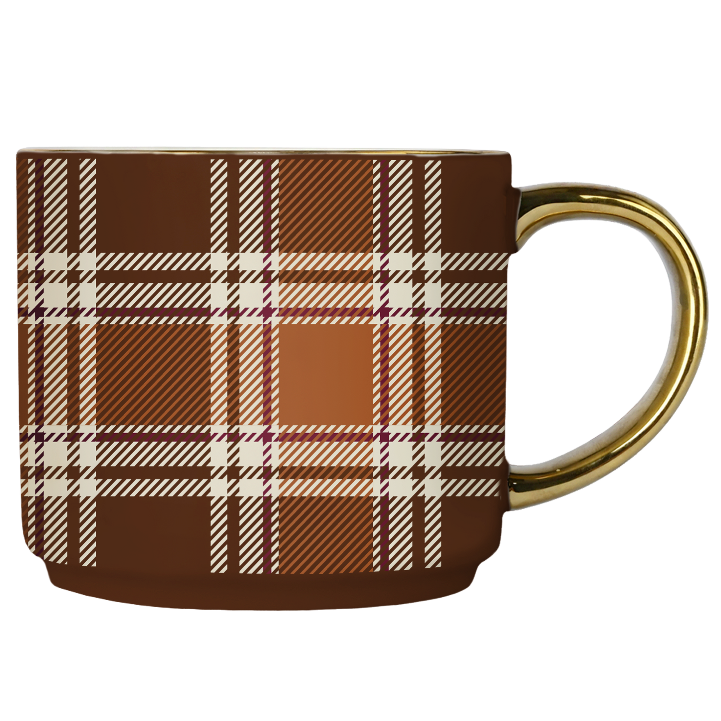 Fall Brown Plaid Coffee Mug