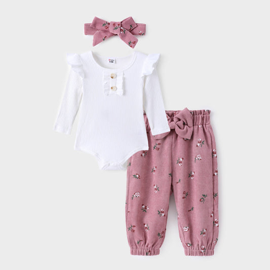 Lillian Romper, Pants + Headband Set