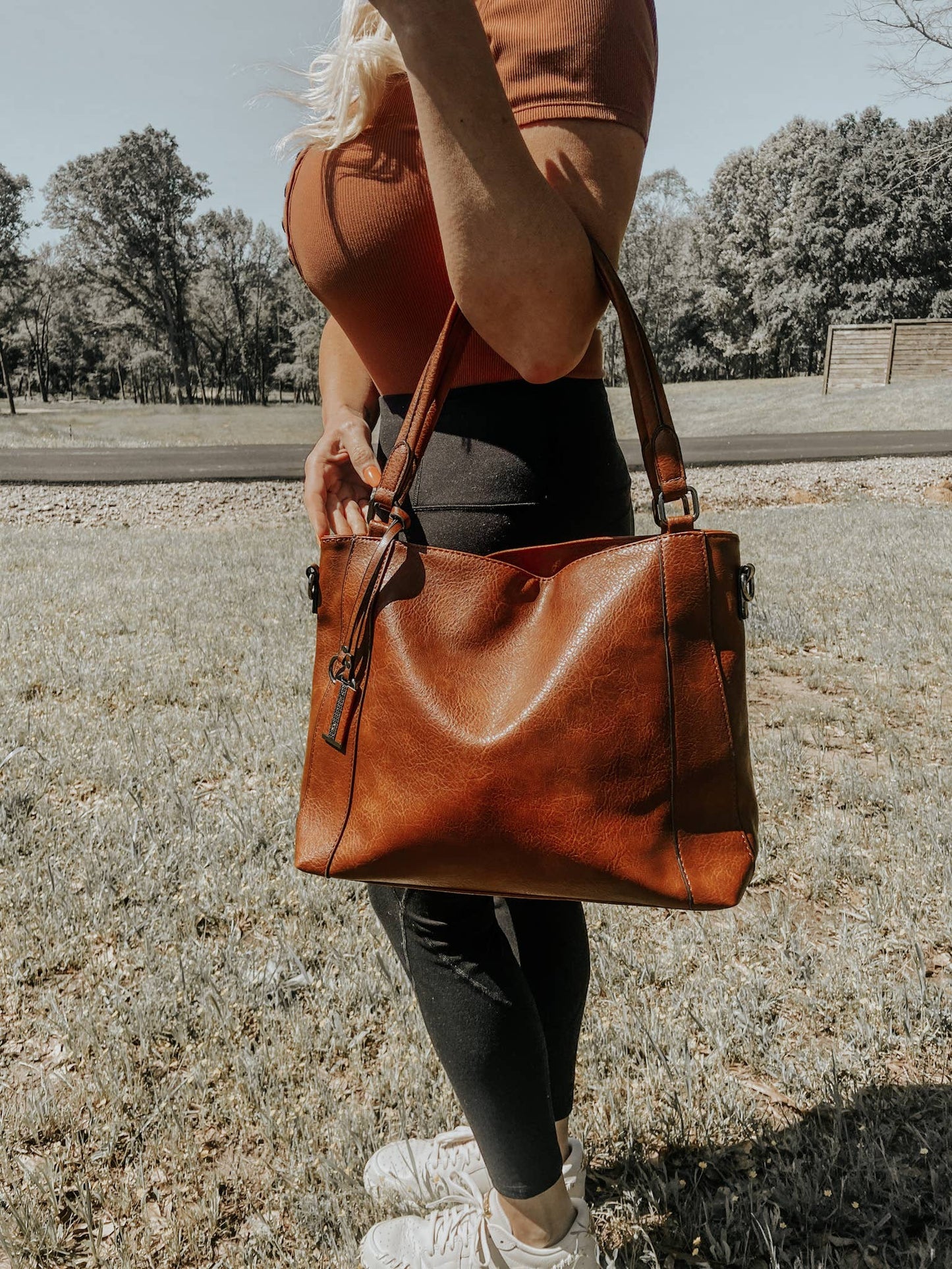 Sadie Leather Purse Tote