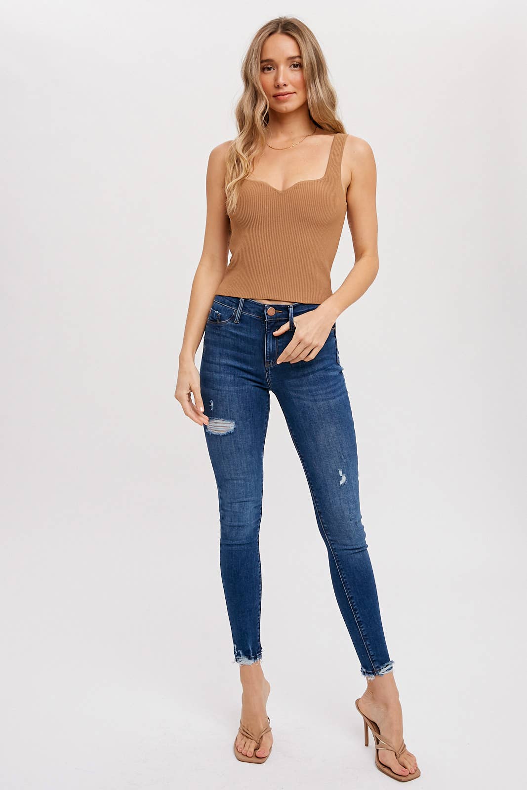 Essential Ribbed Tank - Black