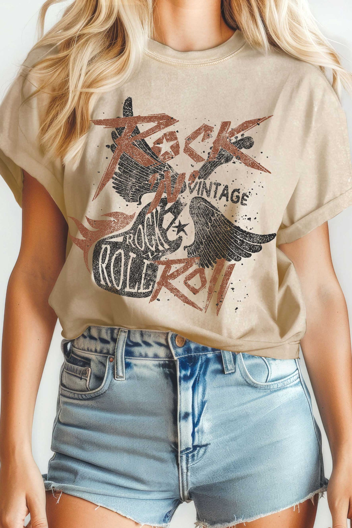 Rock 'n' Roll Vintage Tee - Stone