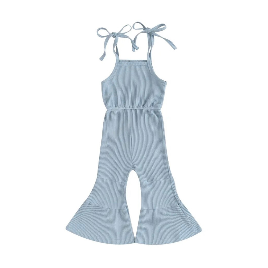 Lena Ribbed Jumpsuit - Blue