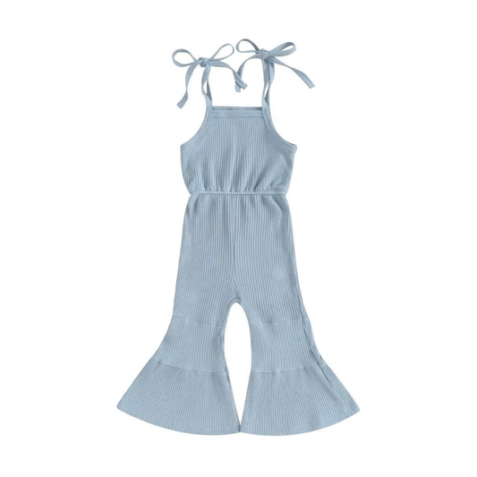 Lena Ribbed Jumpsuit - Blue