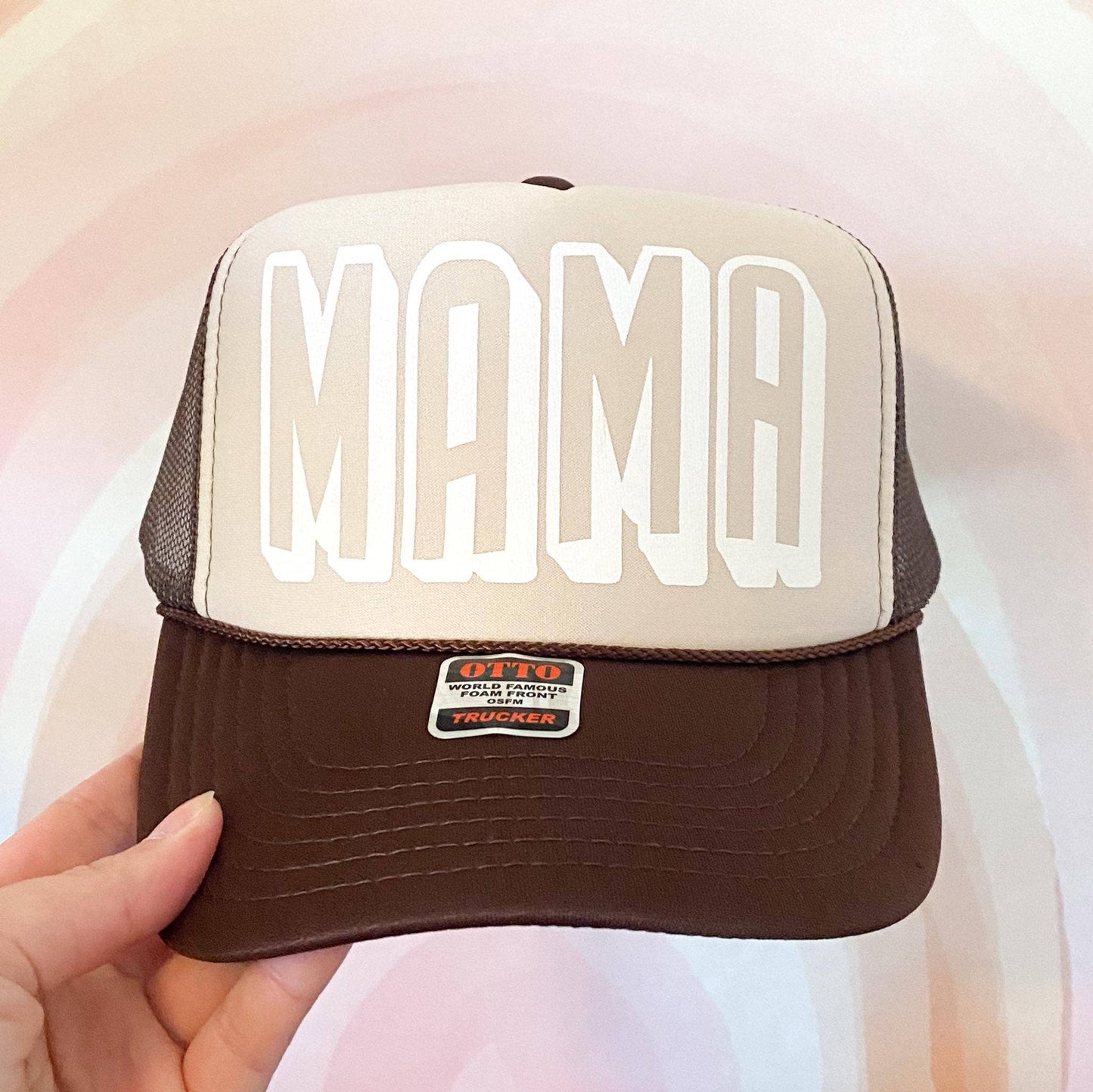 Mama Trucker Hat: Nude