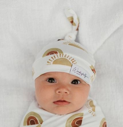 You Are My Sunshine Knotted Beanie Hat