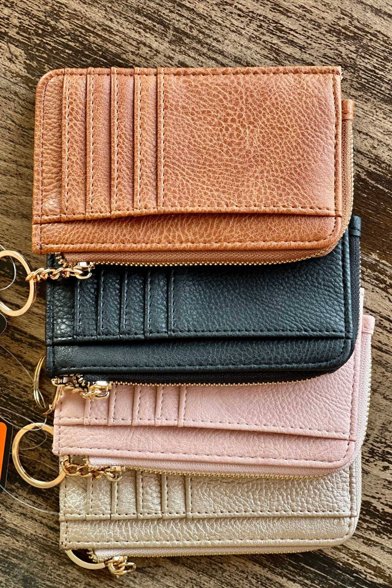 Small But Big Faux Leather Card Holder Wallet | Blush